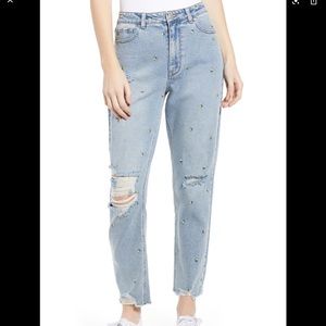 Nordstrom' Lemon Blue Mom/Boyfriend Jeans